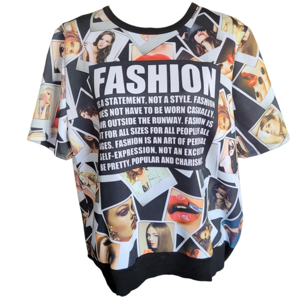 Touch me graphic short sleeve sweater Size 2X